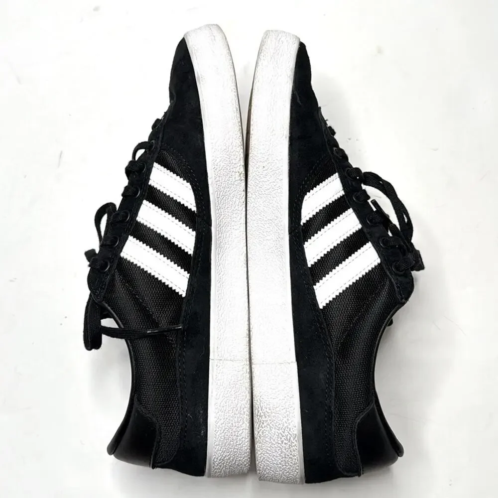 Adidas Men’s Puig Indoor Shoes Black White Stripe Sneaker S-348 Sz 10.5